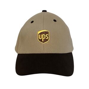 UPS Delivery Tan and Black Baseball Cap Men’s Hat Adjustable